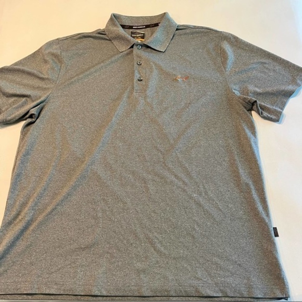 Greg Norman Five Iron Lisso Elba Gray Golf Polo Shirt Mens Large - Picture 1 of 8